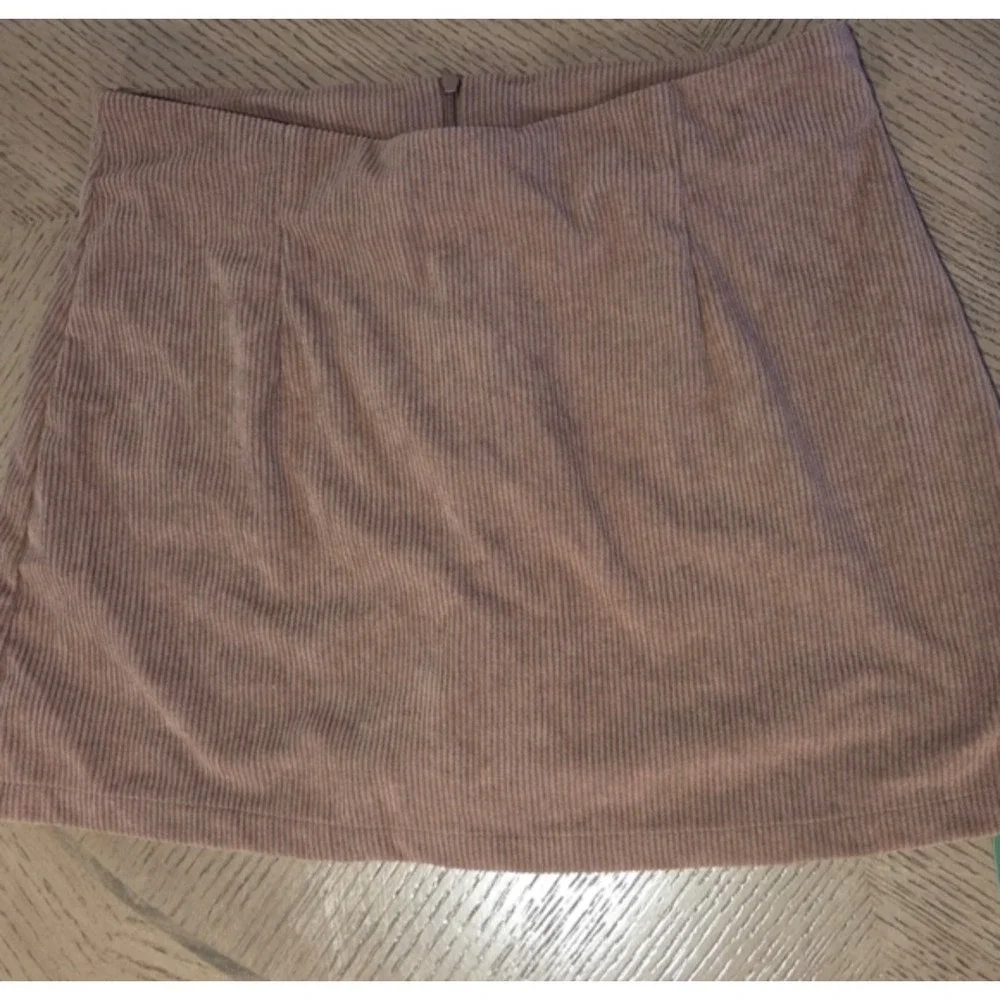 Halara Corduroy Mini Skirt High Waisted Back‎ Zip Short Skirt
